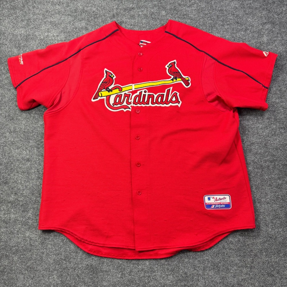 St Louis Cardinals Majestic Baseball Jersey Mens XL Red Budweiser Streetwear